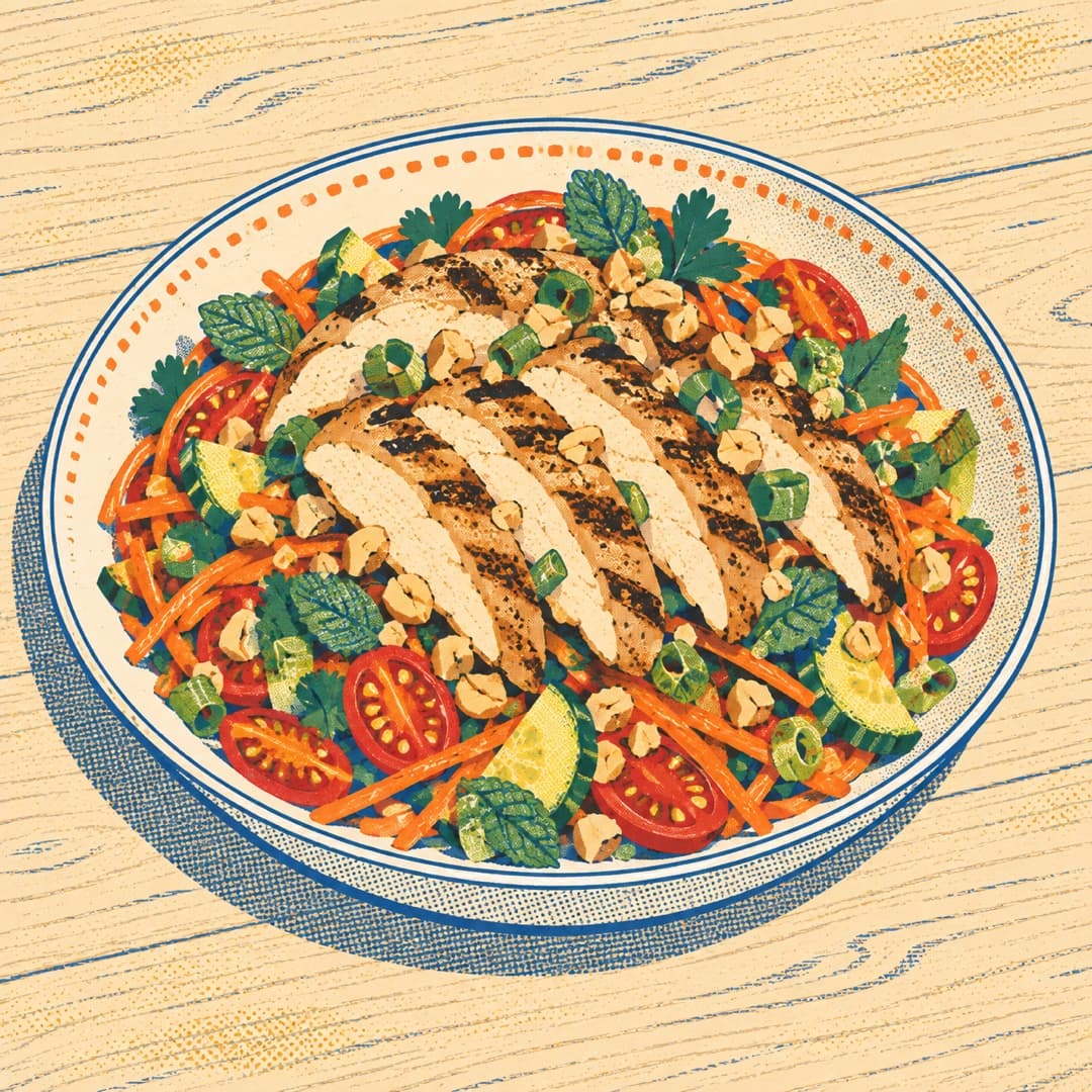 Grilled Chicken and Carrot Salad